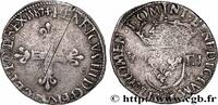 FRANCE Huitième d'écu, croix de face HENRY III Rennes 1587 (25mm, 4,66g, 9h) -