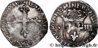 FRANCE Huitième d'écu, croix de face HENRY III Rennes 1588 (25mm, 4,83g, 5h) -