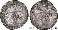 FRANCE Huitième d'écu, croix feuillue de face HENRY IV Angers 1603 (25mm, 4,64g, 6h) -