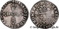 FRANCE Huitième d'écu, croix de face HENRY III Paris 1587 (26,5mm, 4,73g, 6h) -