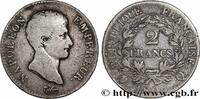 FRANCE 2 francs Napoléon Empereur, Calendrier grégorien PREMIER EMPIRE / FIRST FRENCH EMPIRE Perpignan 1807 (27mm, 9,76g, 6h) -