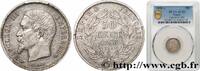 FRANCE 50 centimes Napoléon III, tête nue SECOND EMPIRE Paris 1858 (18mm, 2,51g, 6h) -