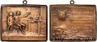 FRANCE Plaquette, Second centenaire de Jean-Jacques Rouss LITTÉRATURE : ÉCRIVAINS/ÉCRIVAINES - POÈTES Suisse, Genève 1912 (42mm, 39,90g, 12h) -