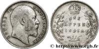 BRITISH INDIA 1 Rupee (Roupie) Edouard VII BRITISH INDIA Bombay 1903 (30,6mm, 11,56g, 12h) -