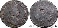 FRANCE Liard, 3e type, buste âgé LOUIS XIV THE SUN KING Montpellier 1693 (21,5mm, 3,08g, 6h) -