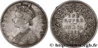 BRITISH INDIA 1 Roupie Victoria BRITISH INDIA Calcutta 1862 (30,72mm, 11,51g, 12h) -