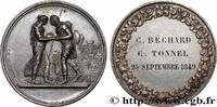 FRANCE Médaille de mariage, Jacob et Rachel, Stéphanie Na AMOUR ET MARIAGE 1849 (36mm, 22,05g, 12h) -