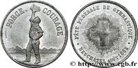 FRANCE Médaille, Fête fédérale de gymnastique SUISSE - CANTON DE NEUCHATEL Suisse, Neuchâtel 1862 (33,5mm, 11,25g, 12h) -
