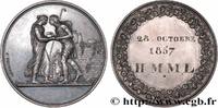 FRANCE Médaille de mariage, Jacob et Rachel, Stéphanie Na AMOUR ET MARIAGE 1857 (37mm, 22,94g, 12h) -
