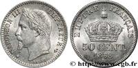 FRANCE 50 centimes Napoléon III, tête laurée SECOND EMPIRE Paris 1868 (18mm, 2,51g, 6h) -
