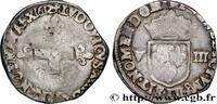 FRANCE Huitième d'écu, à la croix fleurdelisée, titulatur LOUIS XIII Bayonne 1612 (24mm, 4,68g, 5h) -