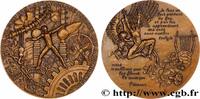FRANCE Médaille, Prométhée enchaîné d’Eschyle LITTÉRATURE : ÉCRIVAINS/ÉCRIVAINES - POÈTES Monnaie de Paris 1984 (99,5mm, 372,73g, 12h) -