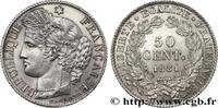 FRANCE 50 centimes Cérès, Troisième République III REPUBLIC Paris 1881 (18mm, 2,52g, 6h) -