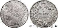 FRANCE 1 franc Cérès, IIIe République III REPUBLIC Paris 1887 (23mm, 5,00g, 6h) -