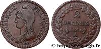 FRANCE 2 décimes Dupré DIRECTOIRE Paris 1796 (31mm, 21,02g, 6h) -