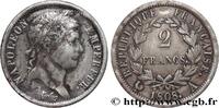 FRANCE 2 francs Napoléon Ier tête laurée, République fran PREMIER EMPIRE / FIRST FRENCH EMPIRE Paris 1808 (27mm, 9,66g, 6h) -