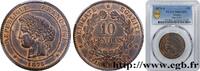 FRANCE 10 centimes Cérès III REPUBLIC Paris 1875 (30mm, g, 6h) -