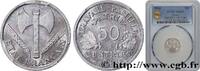 FRANCE 50 centimes Francisque, légère FRENCH STATE 1944 (18mm, 0,7g, 6h) -