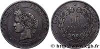 FRANCE 10 centimes Cérès III REPUBLIC Bordeaux 1876 (30mm, 9,68g, 6h) -