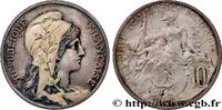 FRANCE 10 centimes Daniel-Dupuis, argenté et doré III REPUBLIC Paris 1898 (30mm, 9,90g, 6h) -