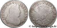 FRANCE Demi-écu aux insignes LOUIS XIV THE SUN KING Bayonne 1701 (35,5mm, 12,88g, 6h) -