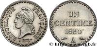 FRANCE Un centime Dupré, IIe République, Nickelé II REPUBLIC Paris 1850 (18mm, 2,00g, 6h) -