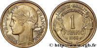 FRANCE 1 franc Morlon III REPUBLIC Paris 1938 (23mm, 4,07g, 6h) -