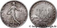 FRANCE 1 franc Semeuse III REPUBLIC Paris 1898 (23mm, 4,99g, 6h) -