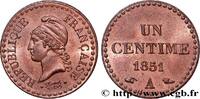 FRANCE Un centime Dupré, IIe République II REPUBLIC Paris 1851 (18mm, 1,97g, 6h) -