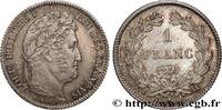 FRANCE 1 franc Louis-Philippe, couronne de chêne LOUIS-PHILIPPE I Paris 1835 (23mm, 4,95g, 6h) -