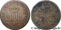 FRANCE XXX deniers aux 2 L couronnées LOUIS XIV THE SUN KING Lyon 1712 (24mm, 2,39g, 6h) -