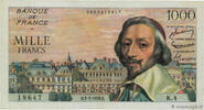 FRANCE 1000 Francs RICHELIEU FRANCE 1000 Francs RICHELIEU 1953 XF- -