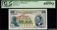 LUXEMBOURG 100 Francs Spécimen LUXEMBOURG 100 Francs Spécimen 1968 UNC -