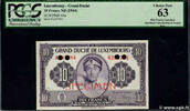 LUXEMBOURG 10 Francs Spécimen LUXEMBOURG 10 Francs Spécimen 1944 UNC- -