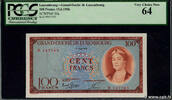 LUXEMBOURG 100 Francs LUXEMBOURG 100 Francs 1956 UNC- -