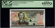 LUXEMBOURG 50 Francs Spécimen LUXEMBOURG 50 Francs Spécimen 1972 UNC -