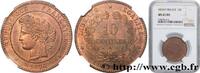 FRANCE 10 centimes Cérès III REPUBLIC Paris 1874 (30,11mm, 10g, 6h) -