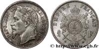 FRANCE 1 franc Napoléon III, tête laurée SECOND EMPIRE Strasbourg 1869 (23mm, 5,05g, 6h) -