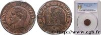 FRANCE Un centime Napoléon III, tête nue SECOND EMPIRE Lille 1855 (15,19mm, 1,00g, 6h) -
