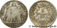 FRANCE 5 francs Union et Force, Union serré, avec glands DIRECTOIRE Paris 1797 (37mm, 25,08g, 6h) -