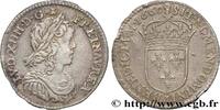 FRANCE Douzième d'écu, portrait à la mèche longue LOUIS XIV THE SUN KING Limoges 1660 (20,5mm, 2,22g, 6h) -