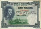 SPAIN 100 Pesetas SPAIN 100 Pesetas 1925 VF -
