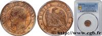 FRANCE Un centime Napoléon III, tête nue SECOND EMPIRE Marseille 1854 (15mm, g, 6h) -