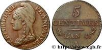 FRANCE 5 centimes Dupré, petit module DIRECTOIRE Paris 1796 (23mm, 4,66g, 6h) -