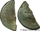 THE JULIO-CLAUDIANS (27 BC to 69 AD) Dupondius COL NEM (as), coupé en deux NEMAUSUS - NÎMES Nîmes c. 16/15-10 AC. (25,5mm, 4,84g, 7h) -