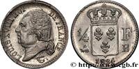 FRANCE 1/4 franc Louis XVIII LOUIS XVIII Rouen 1824 (15mm, 1,22g, 6h) -