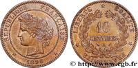 FRANCE 10 centimes Cérès III REPUBLIC Paris 1896 (30mm, 9,67g, 6h) -