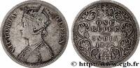 BRITISH INDIA 1 Roupie Victoria BRITISH INDIA Calcutta 1862 (30,72mm, 11,44g, 12h) -