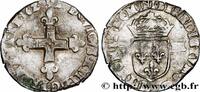 FRANCE Huitième d'écu, à la croix fleurdelisée, titulatur LOUIS XIII Bayonne 1629 (23,5mm, 4,72g, 6h) -