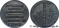 FRANCE Médaille, Exposition philatélique “La Conquête de CONQUÊTE DE L'ESPACE - EXPLORATION SPATIALE 33 - Saint-Médard-en-Jalles 1983 (70mm, 301,8g, 12h) -